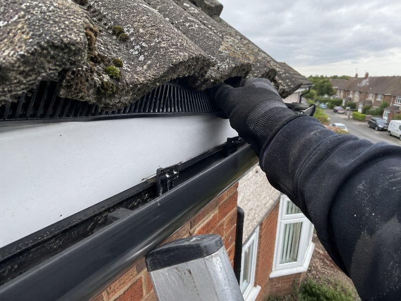 gutter cleaning project in Telford